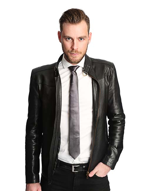 leather suit jacket